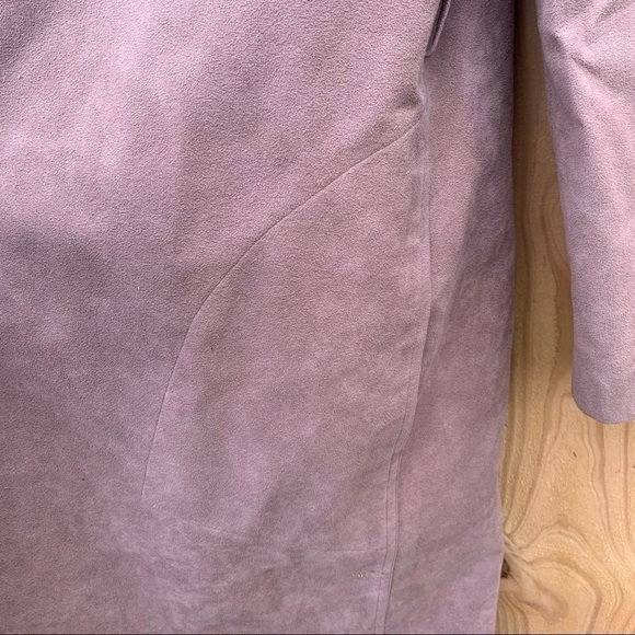 Vintage Brown Suede Leather Jacket Blazer Boho - Picture 3 of 4